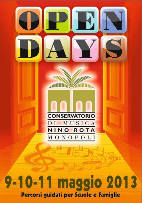 open days conservatorio monopoli